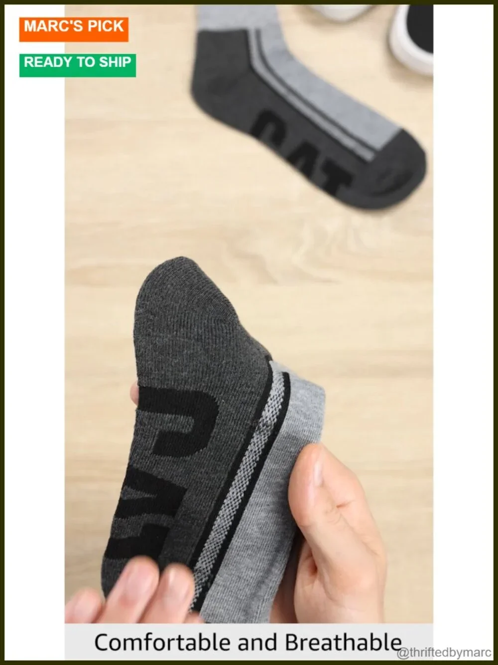 6-Pack Half Cushioned Crew Socks - Cotton Blend Athletic Socks